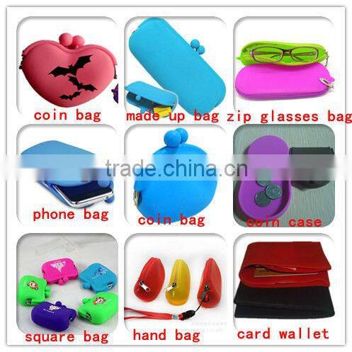 bowknot silicone purse kid purse