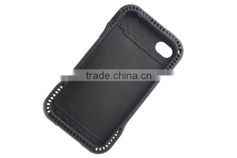 Plastic and TPU combo defender case for iPhone 4 4s