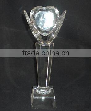 simple crystal diamond award trophy