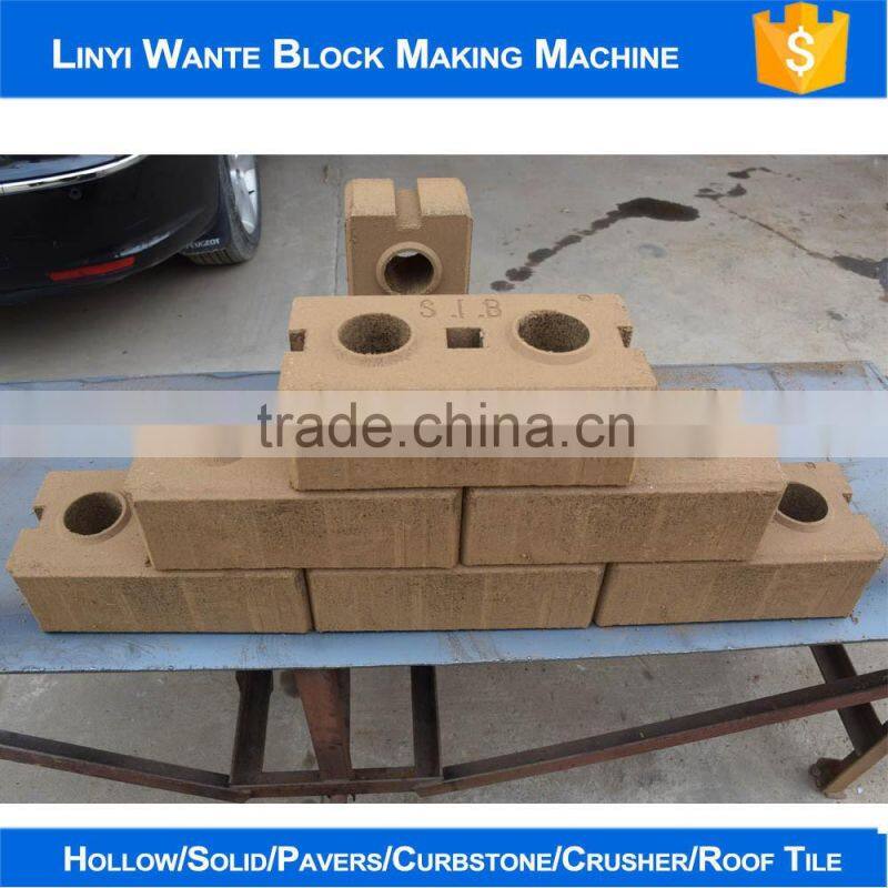Low price hot sale WT1-25 soil clay interlocking bricks making machine production line