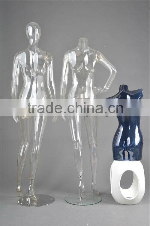 Transparent plastic polycarbonate mannequin