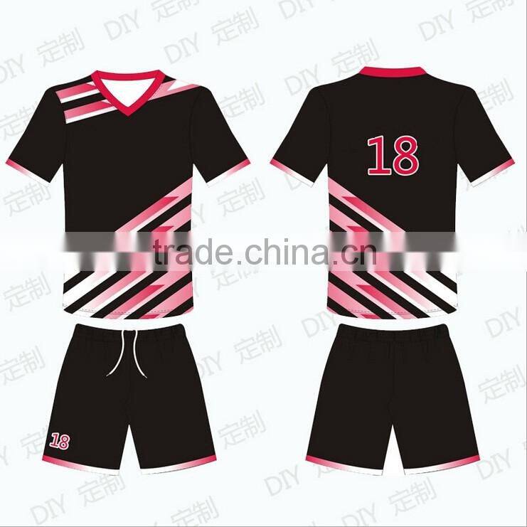 custom green polo collar design soccer jersey soccer shorts