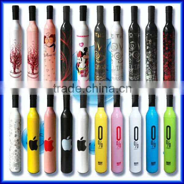 Promotional Gift wine bottle rain umbrella/uv protection wine bottle rain umbrella/ Cutom advertising wine bottle rain umbrella