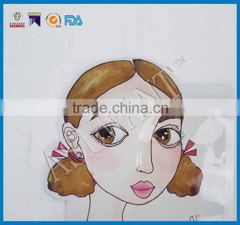 newest special shapped aluminium plastic cosmetic bag with cute printing