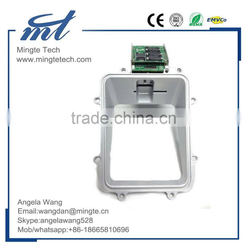 Automatic card lock & eject smart manual insertion IC/RFID card reader writer