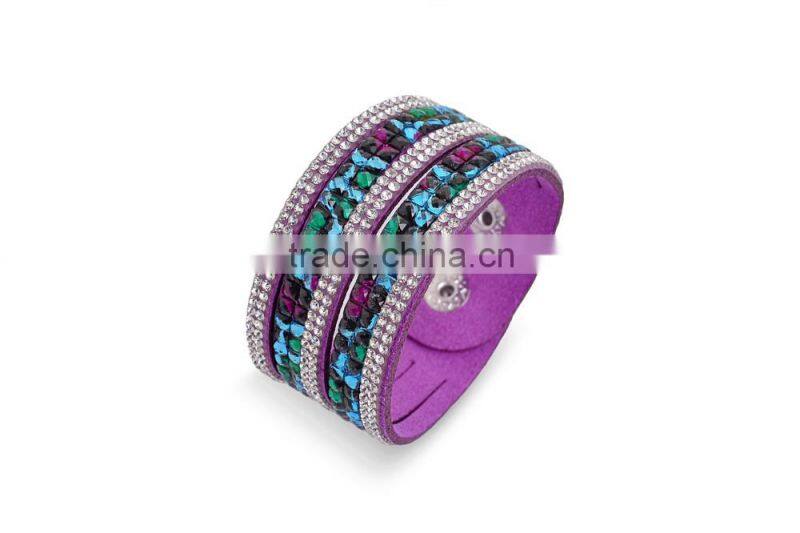 MBRL33 Hot Selling hollow out wintersweet knitting winding rope cross bracelet