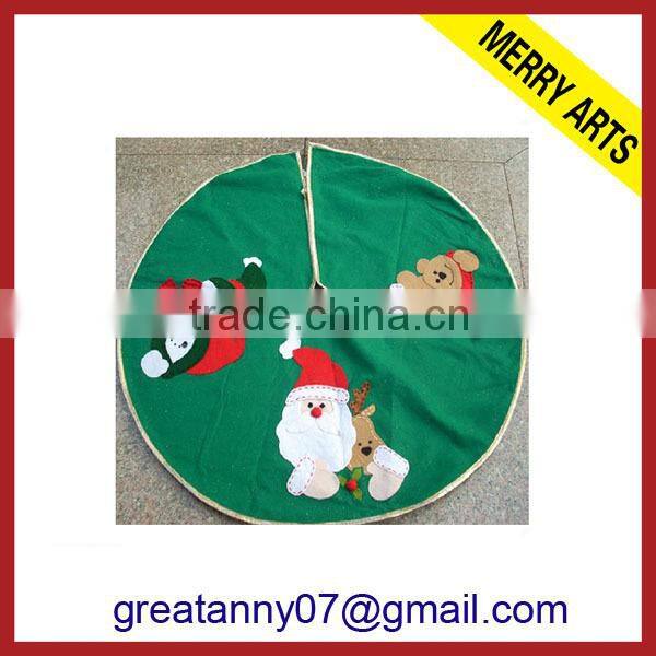 2014 new hot style christmas decoration cheap christmas tree skirts christmas tree skirt wood wholesale