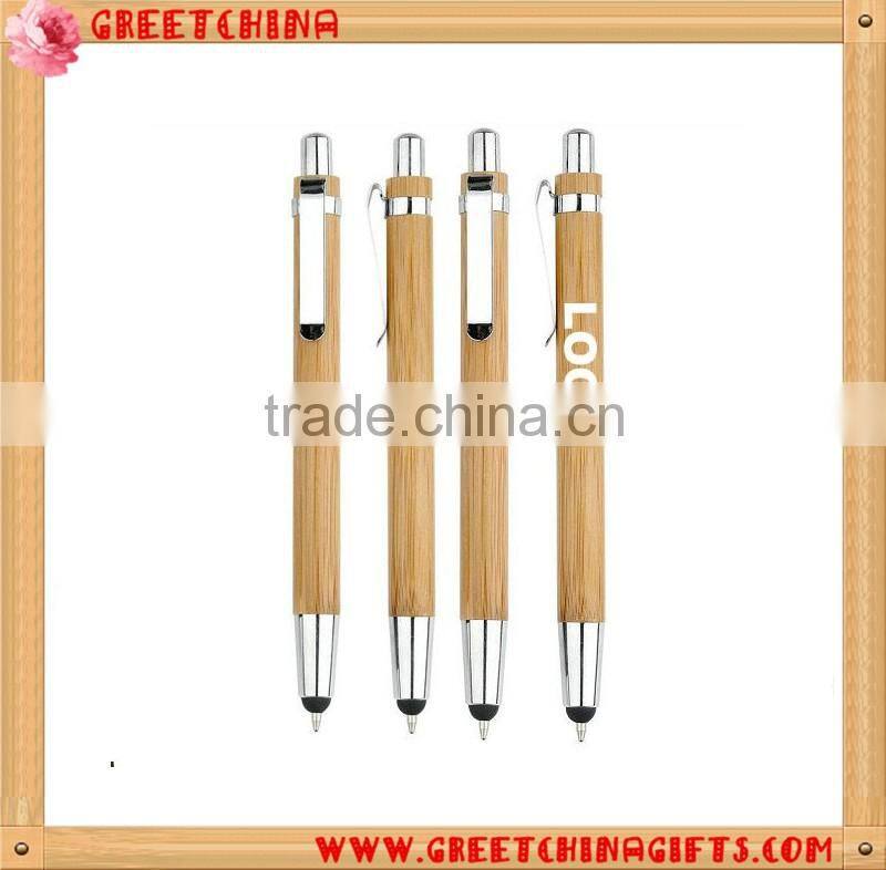 Cheap Custom advertising ballpoint bamboo pen