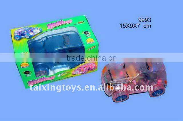 RC transparent car with light and music