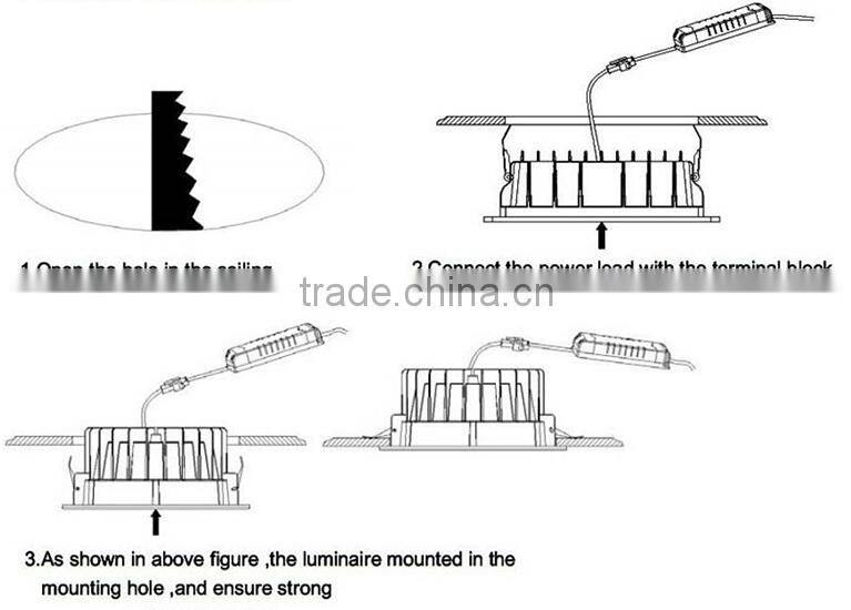 SMD25W Downlight 50000hrs High 25w Power 8 Inch 25w Recessed LED Down Light