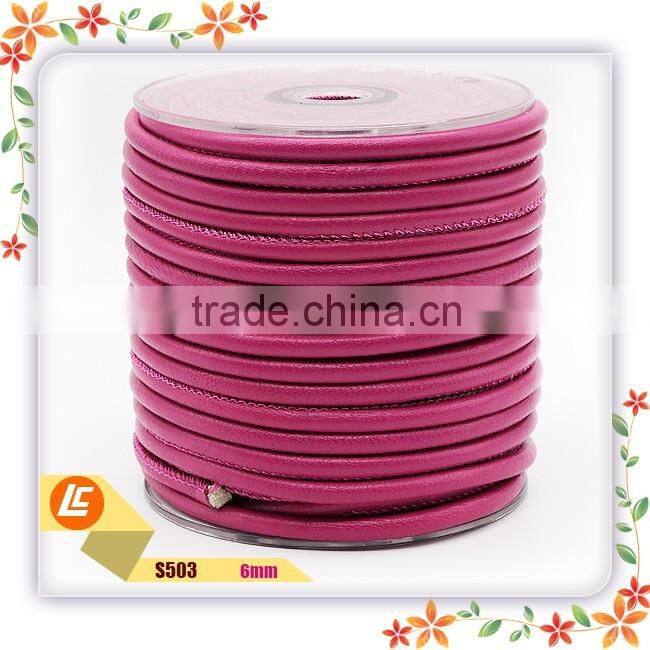 Fashion colorful Nappa 6mm sheepskin leather cord