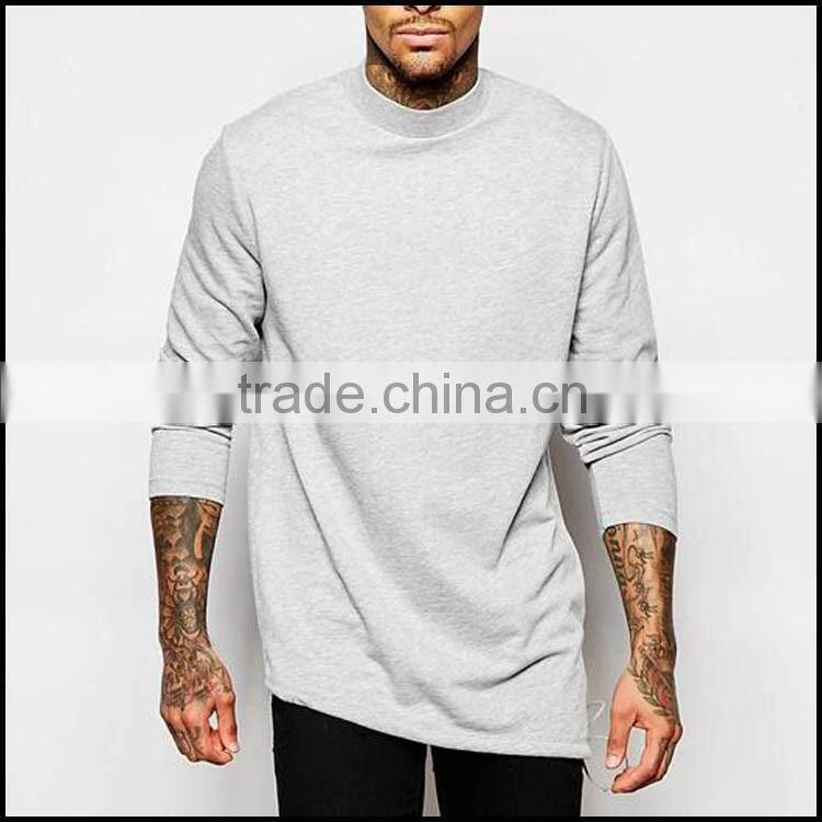 fashion no hood sweatshirt vents in both sides sweatshirt blank and sweatshirt plain in manufactory