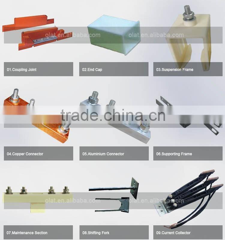 3D Design Drawing Customizeable 3P 4P 6P seamless sliding contact line supply power for overhead crane