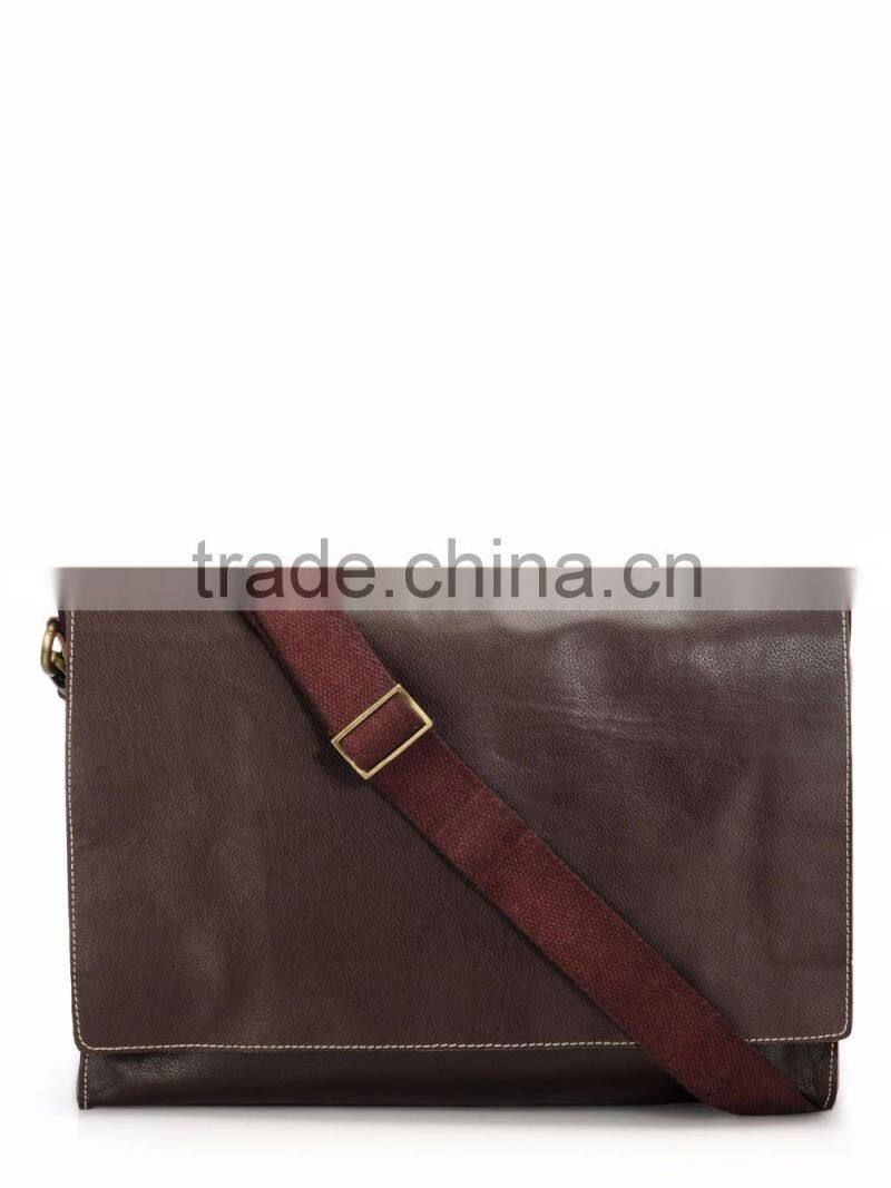TEAKWOOD LEATHER REAL GENUINE MESSENGER BAG