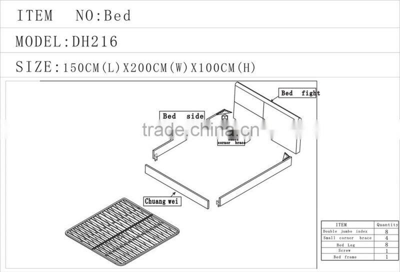 hot sale hotel white bed headboard DH216A