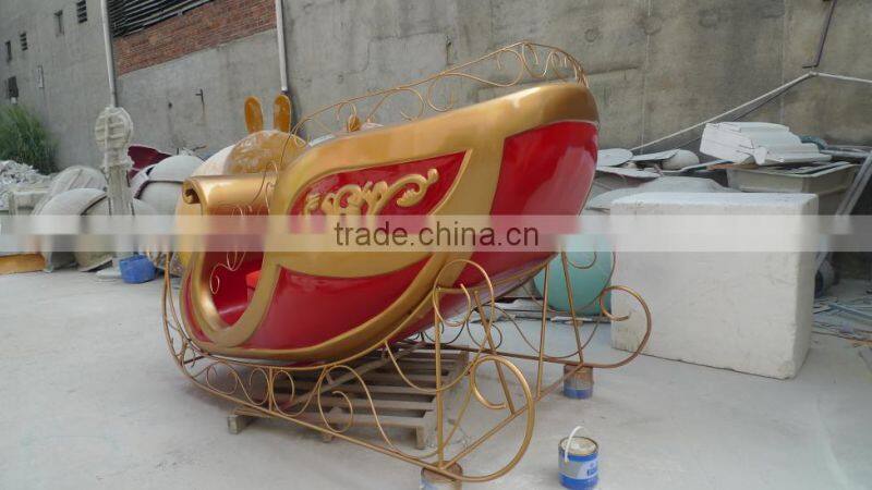 fiberglass decoration Christmas Santa Sleigh
