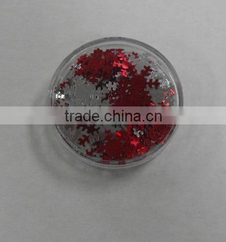 HOT SALE Gold / Red Metallic PET Christmas Decorative Star Table Confetti