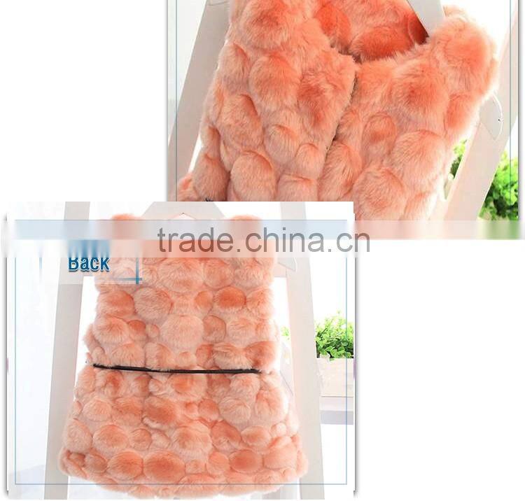 fashion wholesale children clothes faux fur winter vest