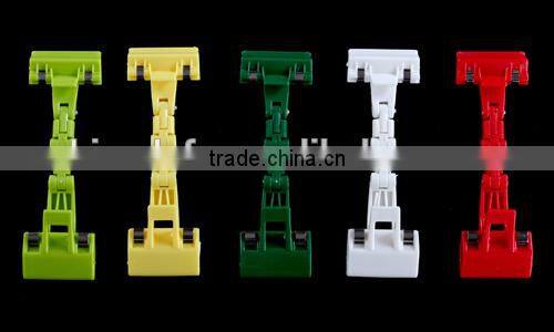 Wholesale colorful plastic advertising tag display clamp