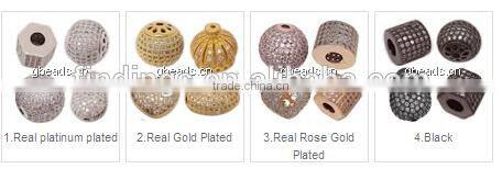 BJ4704 Crystal pave beads, pave crystal disco ball beads, micro setting jewelry