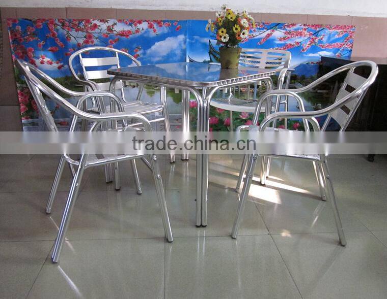 Good quality dining table chairs restaurant aluminum set YC020 YT8A
