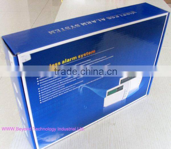 Wired and wireless alarm system with LCD display