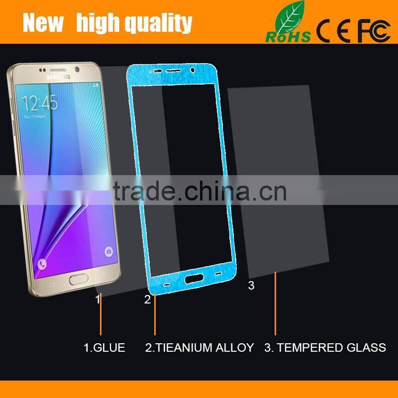 2.5D Titanium alloy brushed metal Tempered Glass Screen Protector guard for SONY C4