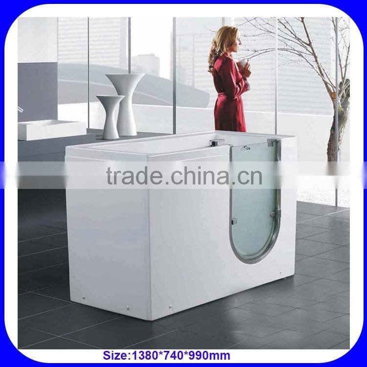 Portable elderly disabled walk in bathtub