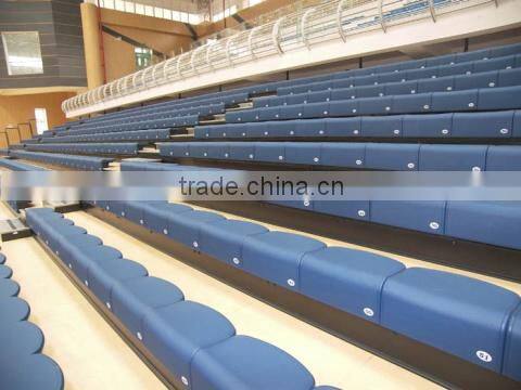 Mars Indoor Telescopic Bleacher With Bench Seat Retractable Seating System