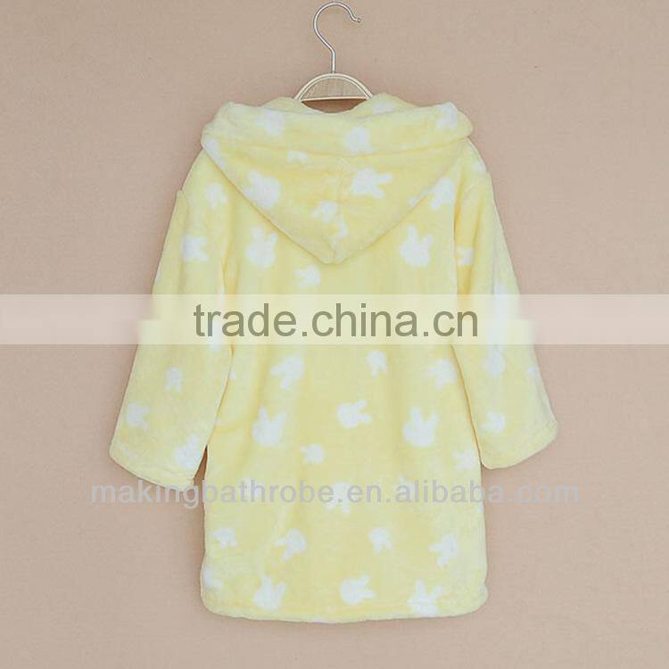 baby toddler printed pattern hooded bathrobe