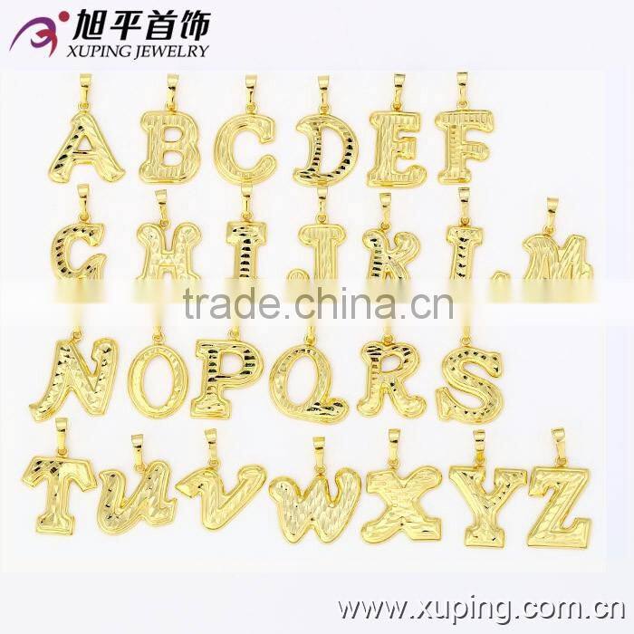 xuping jewelry alphabets pendant designs, necklace pendant, alphabet letter