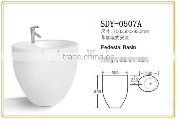 Hot sale ceramic big wash sink bathroom wash basin with stand