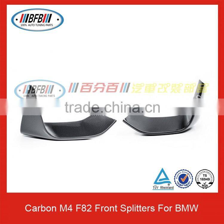 For BMW M series F82 M4 Carbon Fiber Apron Auto Front Bumper Splitters