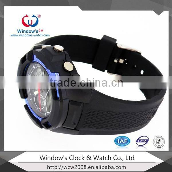 custom digital watch with rubber watch strap