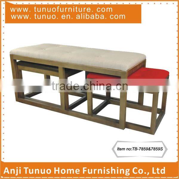 Bench&footstool,Changing shoes,a set,buttons on seat,TB-7859&7859S