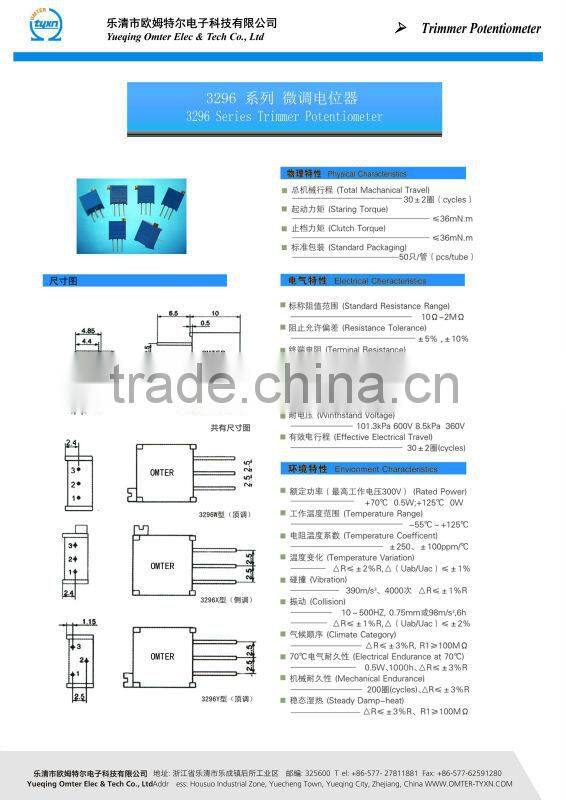 trimmer potentiometer