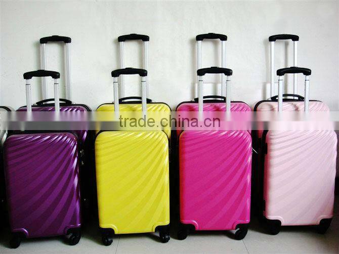 2015 China bags Colorful Hot Sale ABC/PC 2pcs for Woman Hardshell luggage trolley