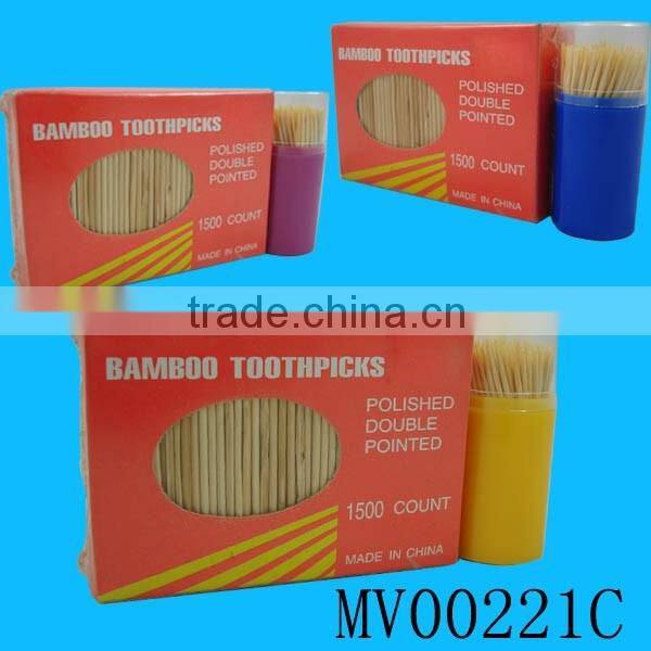 CLEANNING BAMBOO TOOTHPICKS WITH BOX CASE CONTAINER