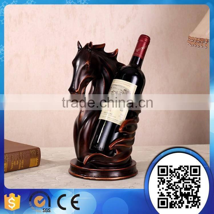 manufacturer supply customized resin imitated bronze liquor bottle holders