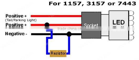 LED Bulb Load Resistor 6Ohm 50Watt For Signal or Brake light with Dual Filament