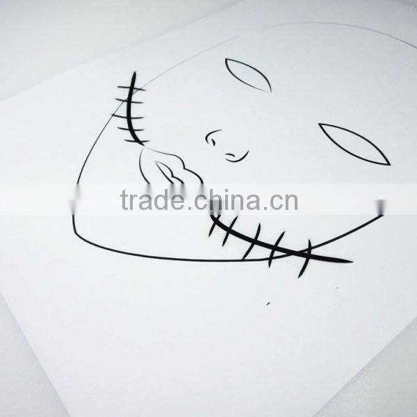 Custom Halloween temporary fake wound face tattoos glitter face tattoos waterproof face stickers manufacturer