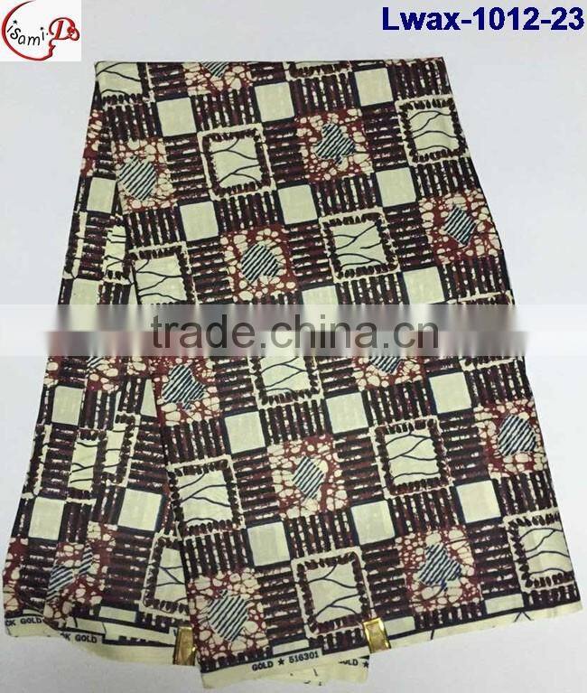 Lwax-1012-19 multicolor design African Jacquard style cheap wholesale african wax fabric