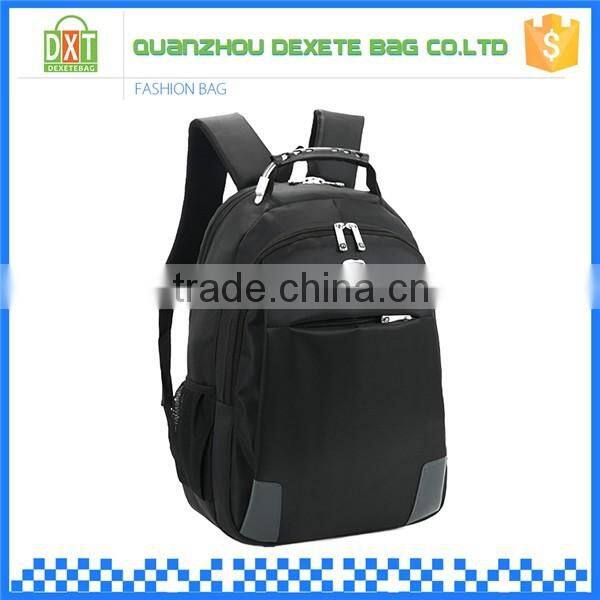 Popular custom outdoor waterproof high quality polyester black travel backpack