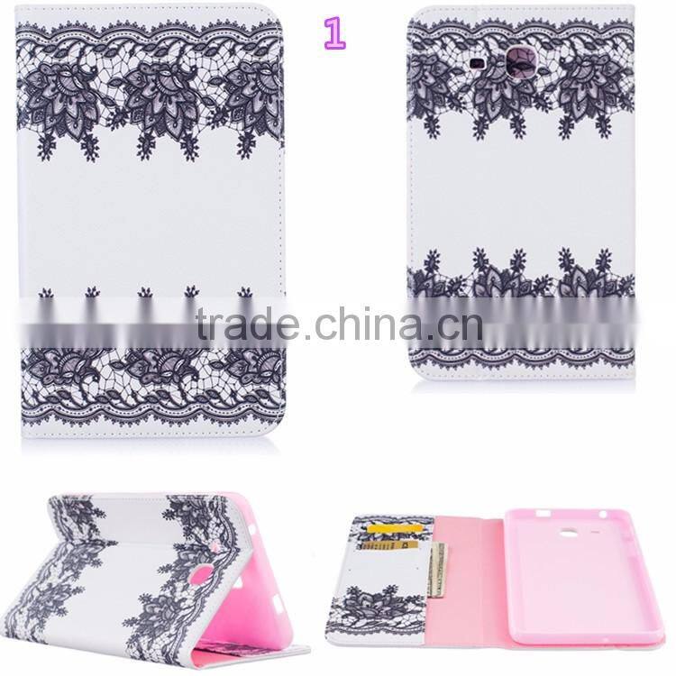 High Quality Painting PU Leather Case for Samsung Galaxy Tab A 7.0 T280 Wallet Card Slots Cover