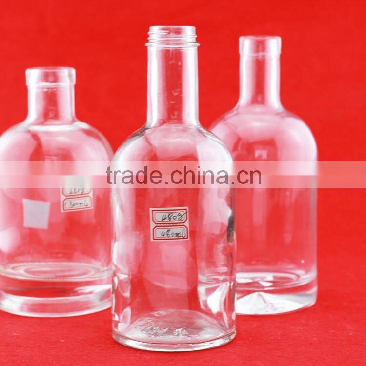 low cheap glass material bottles ice wine bottles 700ml aluminum metal cap bottles