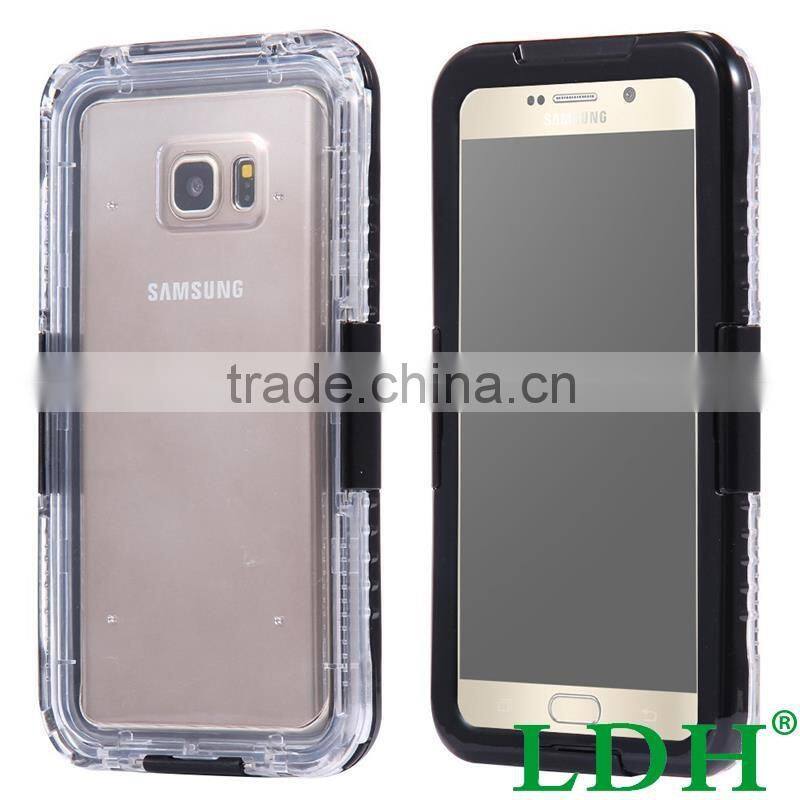 For Samsung Galaxy S6 Edge Plus/ Note 5 Waterproof Diving Swimming Crystal Front Back Full Pouch Case PC+TPU Phone Cover Note 5