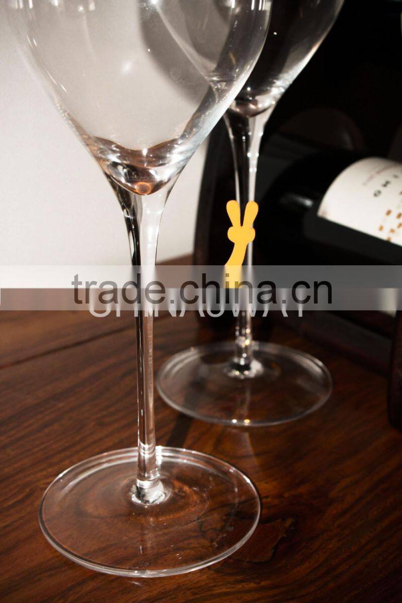 FDA/LFGB colorful silicone wine glass plate clips