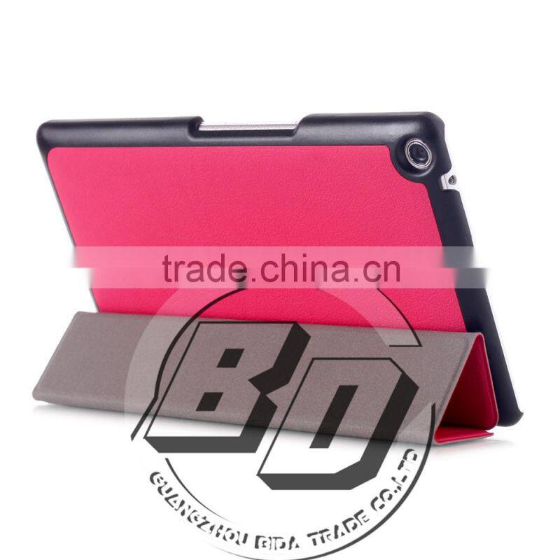 Wholesale Popular Threes Folding Leather Tablet Cover Flip Silk Print Case For ASUS zenpad 7 Z370C tablet case fast delivery