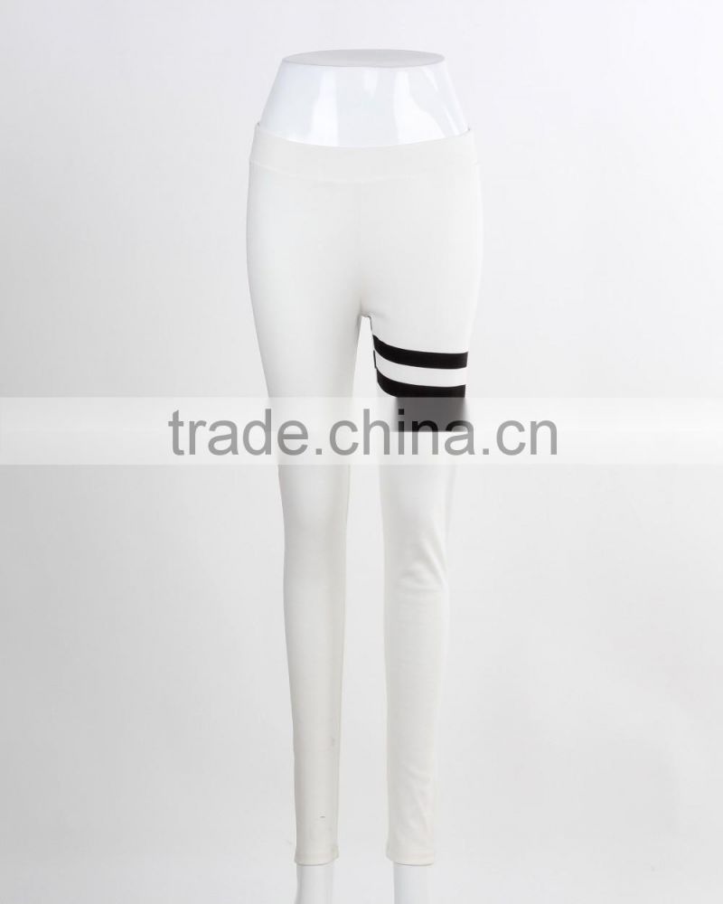F5W31067 Fashion Letter Print Leggings Women Cream Yoga Gym Leggings
