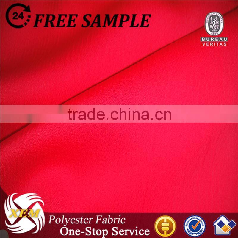 New arrival weft-elastic crinkle stain chiffon fabric